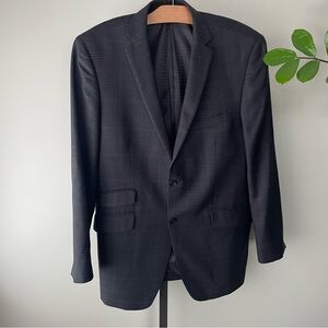 Moores Haines & Bonner Wool Blend Plaid Sports Coat Blazer Suit Jacket Mens 42R
